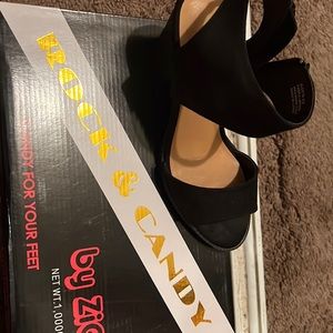 Rock and candy aleeya block heel shoe